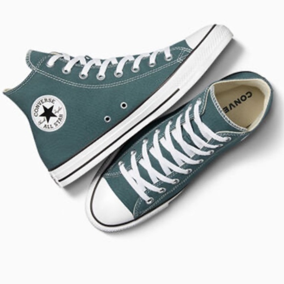 Converse High Tops sneakers green White 9.5 men’s 11.5 woman’s true nature NEW - Picture 1 of 6